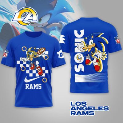 Los Angeles Rams | Premium NFL Sonic The Hedgehog 3D Shirt