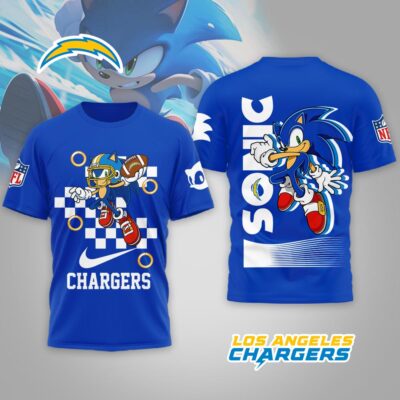 Los Angeles Chargers | Premium NFL Sonic The Hedgehog 3D Shirt