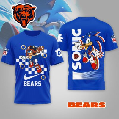 Chicago Bears | Premium NFL Sonic The Hedgehog 3D Shirt