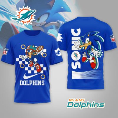 Miami Dolphins | Premium NFL Sonic The Hedgehog 3D Shirt