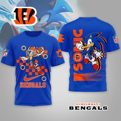 Cincinnati Bengals | Premium NFL Sonic The Hedgehog 3D Shirt