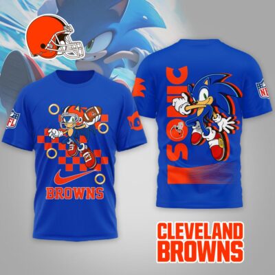 Cleveland Browns | Premium NFL Sonic The Hedgehog 3D Shirt