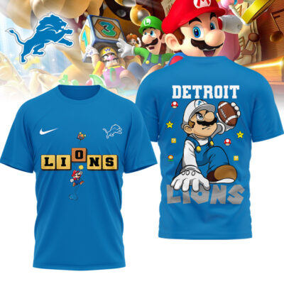 Detroit Lions | Premium NFL Super Mario 3D Shirt