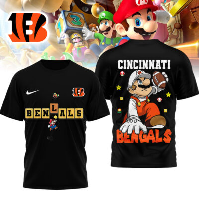 Cincinnati Bengals | Premium NFL Super Mario 3D Shirt