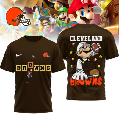 Cleveland Browns | Premium NFL Super Mario 3D Shirt