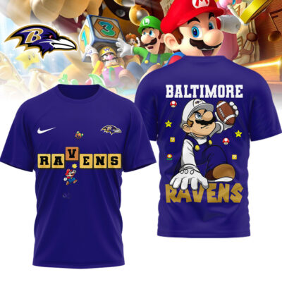 Baltimore Ravens | Premium NFL Super Mario 3D Shirt