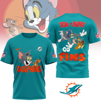 Miami Dolphins | Premium NFL Tom And Jerry 3D Shirt