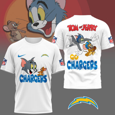 Los Angeles Chargers | Premium NFL Tom And Jerry 3D Shirt