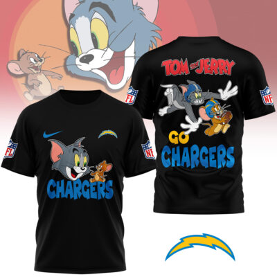 Los Angeles Chargers | Premium NFL Tom And Jerry 3D Shirt
