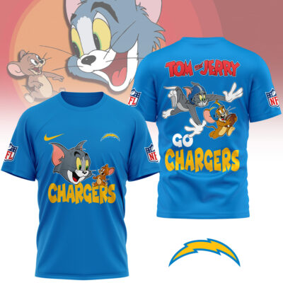 Los Angeles Chargers | Premium NFL Tom And Jerry 3D Shirt