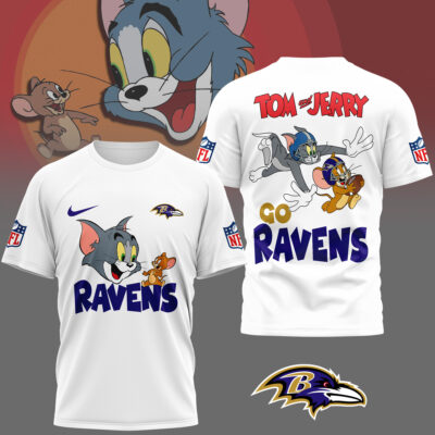 Baltimore Ravens | Premium NFL Tom And Jerry 3D Shirt