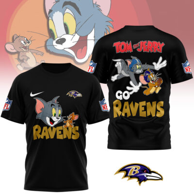 Baltimore Ravens | Premium NFL Tom And Jerry 3D Shirt