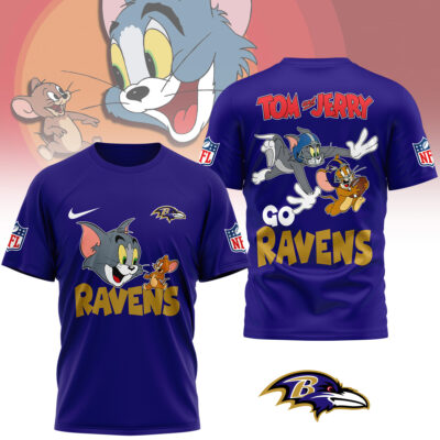 Baltimore Ravens | Premium NFL Tom And Jerry 3D Shirt