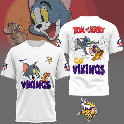 Minnesota Vikings | Premium NFL Tom And Jerry 3D Shirt