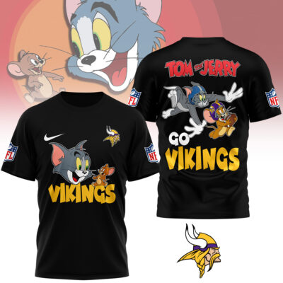 Minnesota Vikings | Premium NFL Tom And Jerry 3D Shirt
