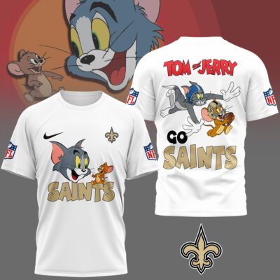 New Orleans Saints | Premium NFL Tom And Jerry 3D Shirt