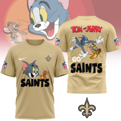 New Orleans Saints | Premium NFL Tom And Jerry 3D Shirt