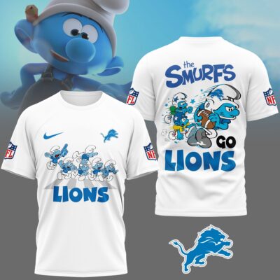 Detroit Lions | Premium NFL The Smurfs 3D Shirt