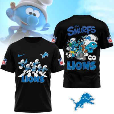 Detroit Lions | Premium NFL The Smurfs 3D Shirt
