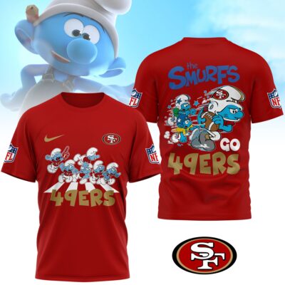 San Francisco 49ers | Premium NFL The Smurfs 3D Shirt