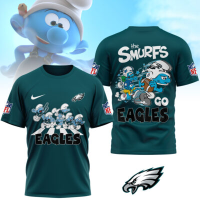 Philadelphia Eagles | Premium NFL The Smurfs 3D Shirt