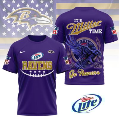 Baltimore Ravens | Premium NFL Miller Lite 3D Shirt