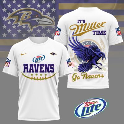 Baltimore Ravens | Premium NFL Miller Lite 3D Shirt
