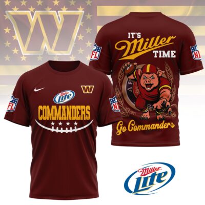 Washington Commanders | Premium NFL Miller Lite 3D Shirt