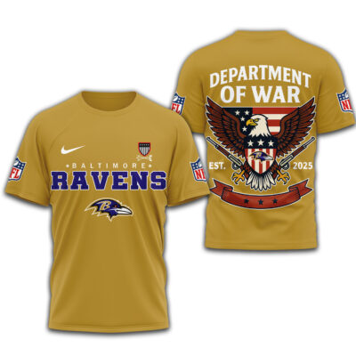 Baltimore Ravens | Premium NFL Department Of War 3D Shirt