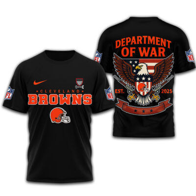 Cleveland Browns | Premium NFL Department Of War 3D Shirt