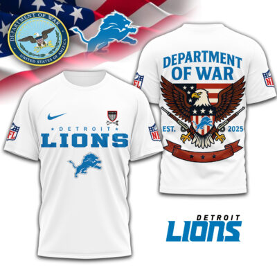 Detroit Lions | Premium NFL Department Of War 3D Shirt