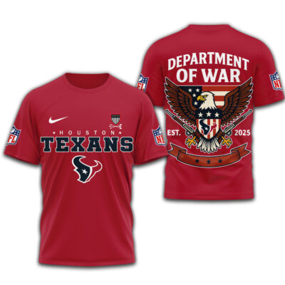 Houston Texans | Premium NFL Department Of War 3D Shirt