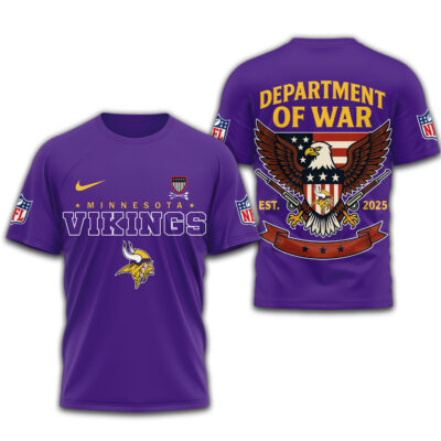 Minnesota Vikings | Premium NFL Department Of War 3D Shirt