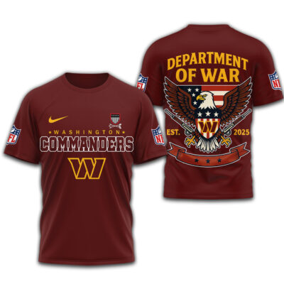 Washington Commanders | Premium NFL Department Of War 3D Shirt
