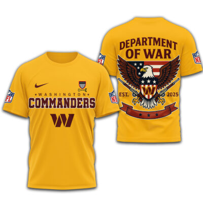 Washington Commanders | Premium NFL Department Of War 3D Shirt
