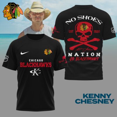 Chicago Blackhawks | Premium NHL Kenny Chesney Fan 3D Shirt