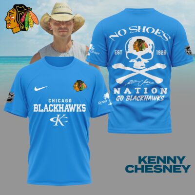 Chicago Blackhawks | Premium NHL Kenny Chesney Fan 3D Shirt