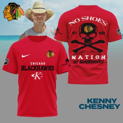 Chicago Blackhawks | Premium NHL Kenny Chesney Fan 3D Shirt