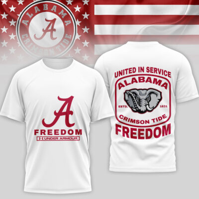 Alabama Crimson Tide | Premium NCAA United In Service 3D Shirt