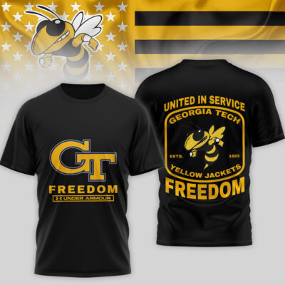 Georgia Tech Yellow Jackets | Premium NCAA United In Service 3D Shirt