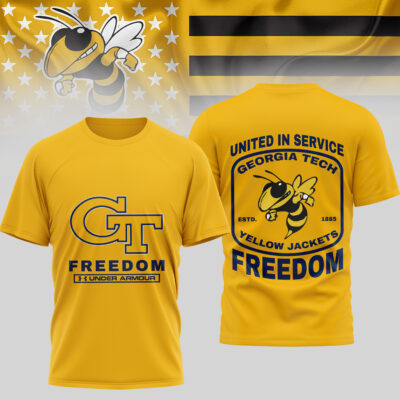 Georgia Tech Yellow Jackets | Premium NCAA United In Service 3D Shirt