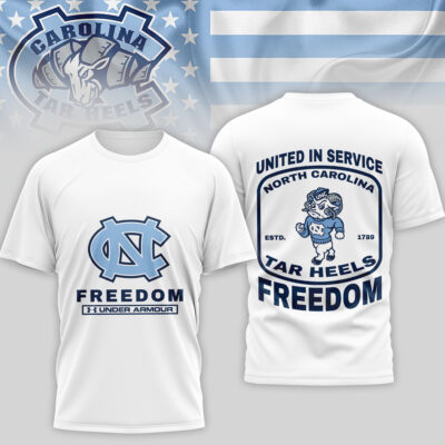 North Carolina Tar Heels | Premium NCAA United In Service 3D Shirt