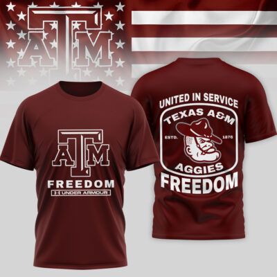 Texas A&M Aggies | Premium NCAA United In Service 3D Shirt