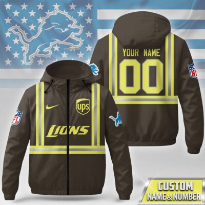 Detroit Lions | Premium NFL UPS Driver Windbreaker Jacket