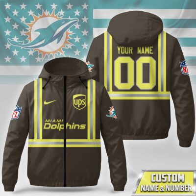 Miami Dolphins | Premium NFL UPS Driver Windbreaker Jacket