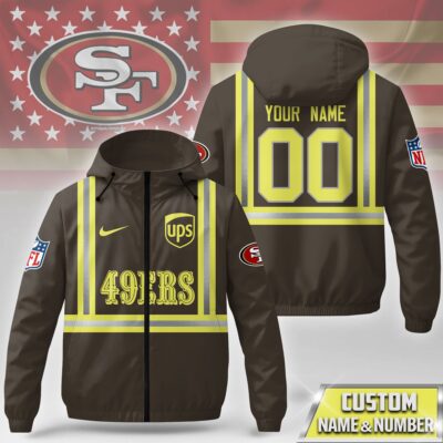 San Francisco 49ers | Premium NFL UPS Driver Windbreaker Jacket