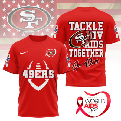 San Francisco 49ers | Premium NFL World AIDS Day 3D Shirt
