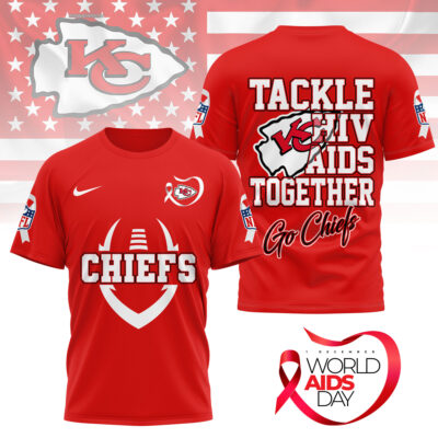 Kansas City Chiefs | Premium NFL World AIDS Day 3D Shirt