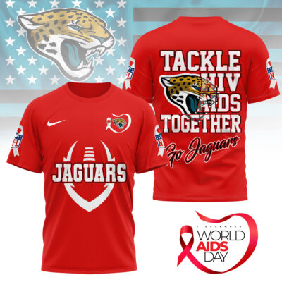 Jacksonville Jaguars | Premium NFL World AIDS Day 3D Shirt