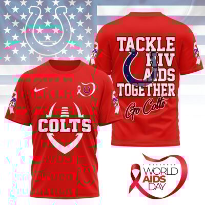 Indianapolis Colts | Premium NFL World AIDS Day 3D Shirt